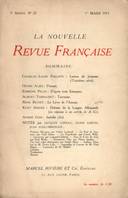 La Nouvelle Revue Française N' 27 (Mars 1911)