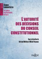 L'autorité des décisions du Conseil constitutionnel, Thèmes et commentaires