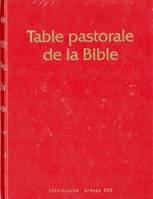 Table Pastorale de la Bible