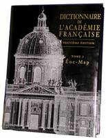 Dictionnaire de l'Académie française., Tome 1, A-Enz, Dictionnaire de l'Académie française Tome 1, A-Enz (nouvelle édition)